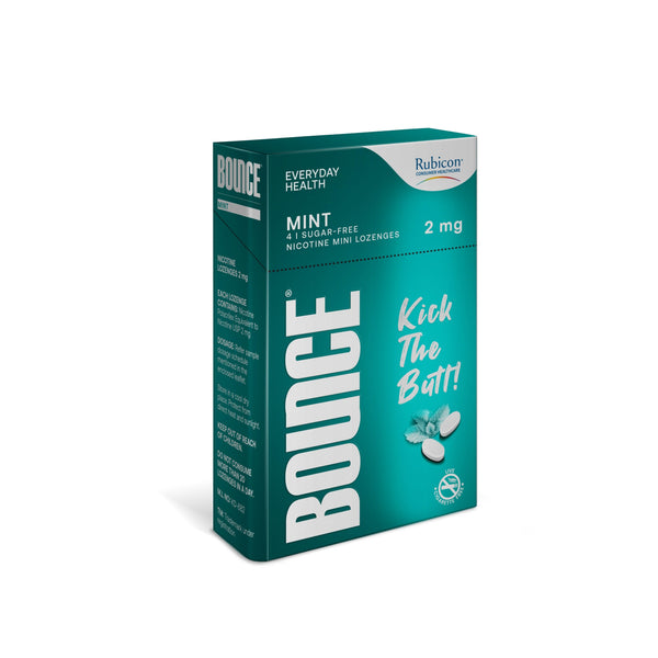 BOUNCE Nicotine Mini Lozenge 2 Mg | Mint flavour Sugar Free | USFDA Approved | Helps Quit Smoking | 15 Packs of 4 Lozenges BOUNCE Nicotine Mini Lozenge 2 Mg | Mint flavour Sugar Free | USFDA Approved | Helps Quit Smoking | 15 Packs of 4 Lozenges