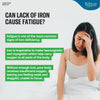 Fab Active Fatigue Fighter | Iron, Folic Acid, Vitamin C & Vitamin B12 Supplement | Supports Haemoglobin, Blood Building, Energy & Immunity | Non-constipating Formula | French Vanilla Flavour-30 Tablet