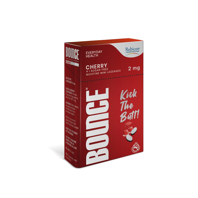 BOUNCE Nicotine Mini Lozenge 2 Mg | Cherry flavour Sugar Free | USFDA Approved | Helps Quit Smoking | 25 Packs of 4 Lozenges