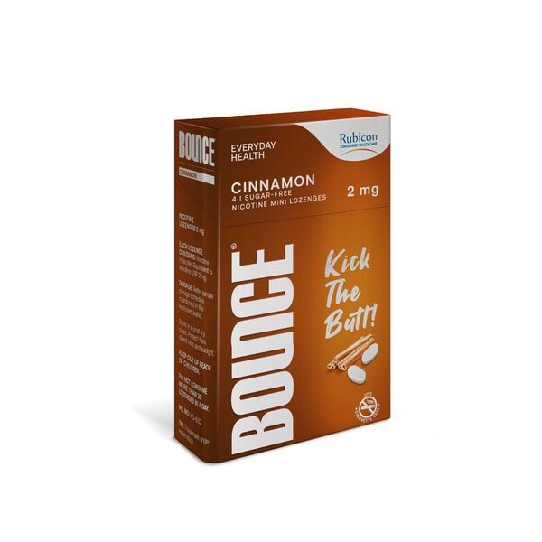 BOUNCE Nicotine Mini Lozenge 2 Mg | Cinnamon flavour Sugar Free | USFDA Approved | Helps Quit Smoking | 10 Packs of 4 Lozenges